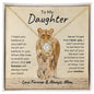 To My Daughter - I Promise - Love Knot Necklace