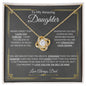 To My Daughter - Never Forget - Love Knot Necklace