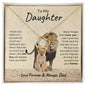 To Daughter -Proud Father - Love Knot Necklace