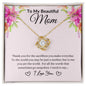 My Beautiful Mom - Thank You - Love Knot Necklace