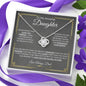 To My Daughter - Never Forget - Love Knot Necklace