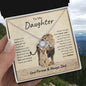 To Daughter -Proud Father - Love Knot Necklace