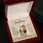 To Daughter -Proud Father - Love Knot Necklace