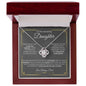 To My Daughter - Never Forget - Love Knot Necklace