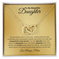 To My Beautiful Daughter - Interlocking Hearts Necklace