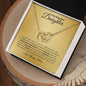 To My Beautiful Daughter - Interlocking Hearts Necklace