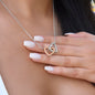 To My Beautiful Daughter - Interlocking Hearts Necklace