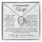 To My Beautiful Wife - Forever Love Necklace