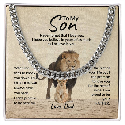 To My Son - I Promise - Cuban Link Chain