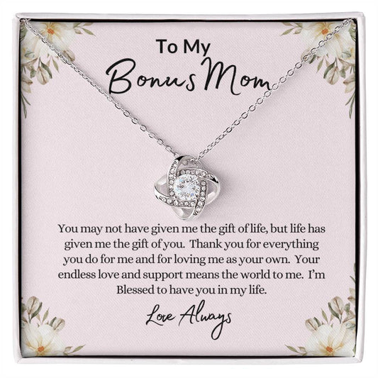 To My Bonus Mom - Love Knot Necklace