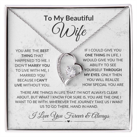 To My Beautiful Wife - Forever Love Necklace